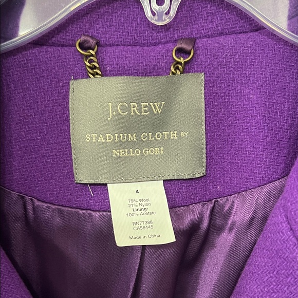 J Crew Women's Vibrant Purple Peacoat - Picture 2 of 3